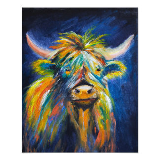 Angus Highland Cow Fotodruck