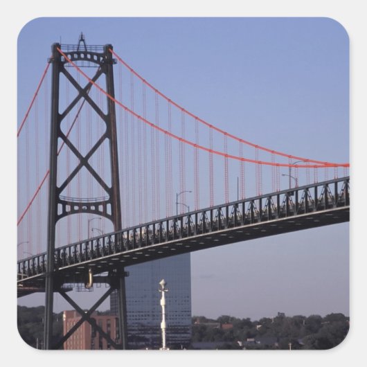 Angus L Macdonald Bridge, Halifax, Nova 2 Quadratischer Aufkleber (Vorderseite)