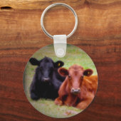 Angus-Liebe - Seite an Seite Schlüsselanhänger (Vorderseite)