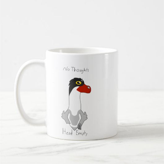 Angus "No Thoughts, Head Empty" Meme Coffee Tasse (Links)