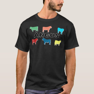 Angus-Rind-Farm Bauer Rindfleisch Schwarzes Rind T-Shirt
