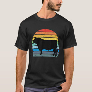 Angus-Rinderrasse Kuh Retro Vintage Tierliebhaber T-Shirt