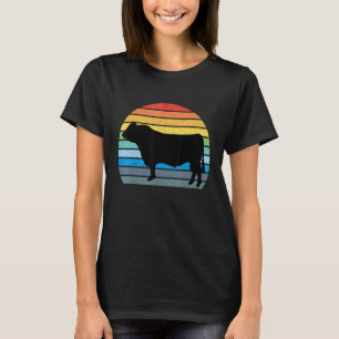 Angus-Rinderrasse Kuh Retro Vintage Tierliebhaber T-Shirt
