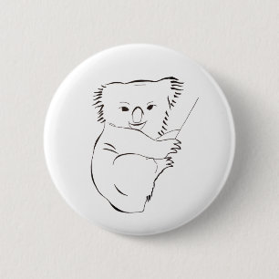 Anhaftender Koalaknopf Button