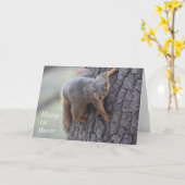 Anhaftendes Eichhörnchen Karte (Gelbe Blume)