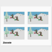 Anhalten der Slopes 2015CardWettbewerb-Labels Rechteckiger Aufkleber (Blatt)