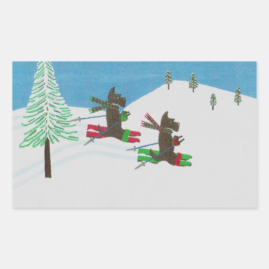 Anhalten der Slopes 2015CardWettbewerb-Labels Rechteckiger Aufkleber (Vorderseite)