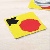 Anhalten des Diamant-Shape-Untersetzer Rechteckiger Pappuntersetzer (angewinkelt)