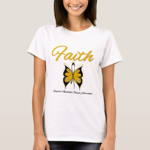 Anhang-Krebs-Glauben-Schmetterlings-Band T-Shirt