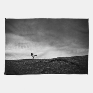 Anhänge auf Hügel Geschirrtuch