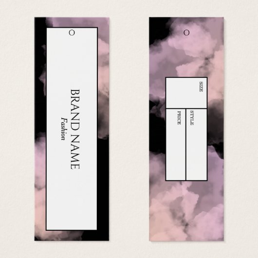 Anhängemarke "Wasserfarbe" | Schwarz (Vorne & Hinten)