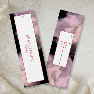 Anhängemarke "Wasserfarbe" Schwarzes Rosa