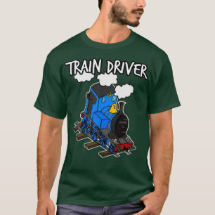 Anhänger der Dampflokomotive-Bahn Blu T-Shirt