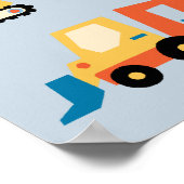 Anhänger des Baufahrzeugs Poster (Ecke)