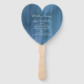 Anhänger des modernen, blauen Programms "Wedding G Fächer (Rückseite)