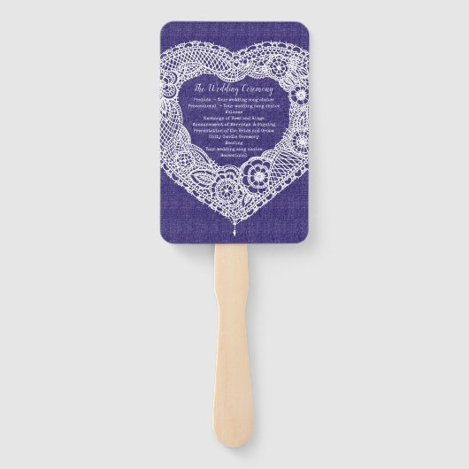 Anhänger des Stoffprogramms "Wedding white lace na Fächer (Rückseite)