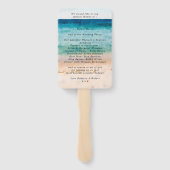 Anhänger des tropischen Hochzeitsprogramms für Str Fächer (Rückseite)