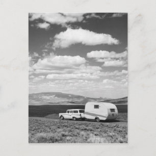 Anhänger für Kraftfahrzeuge auf der Straße Postkarte