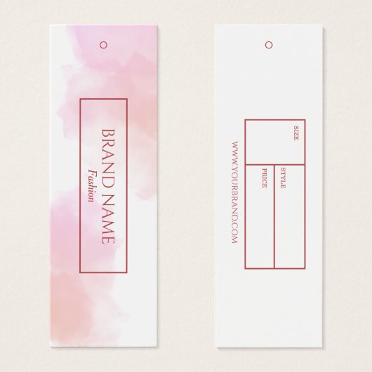 Anhänger für Wasserfarben-Kleidung | Rosa (Vorne & Hinten)