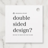 Anhänger | Ihre Design-Upload Favor-Verpackungsanh (Rückseite)