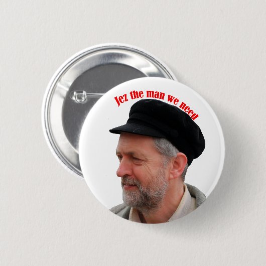 Anhänger Jez Jeremy Corbyn der Mann benötigen wir Button (Vorne & Hinten)