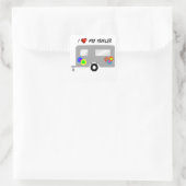 Anhänger mit Niedlichen Blume Quadratischer Aufkleber (Tasche)