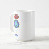 Anhänger spirituell mit Lotusblüte Kaffeetasse (Vorderseite Links)