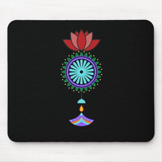 Anhänger spirituell mit Lotusblüte Mousepad (Vorne)