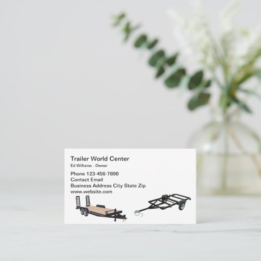 Anhänger und Hitchgeräte Visitenkarte (Stehend Vorderseite)