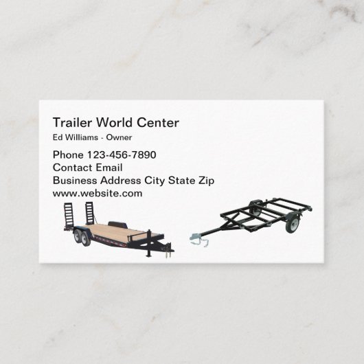 Anhänger und Hitchgeräte Visitenkarte (Vorderseite)