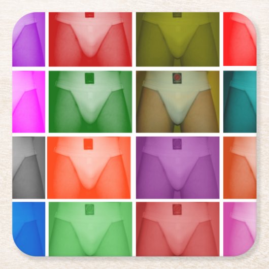 Anhänger-Untersetzer-alias Rechteckiger Pappuntersetzer (Vorderseite)