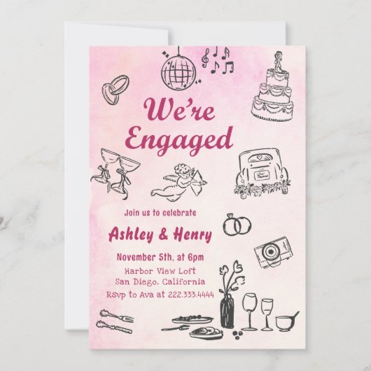 Anhängerin der Hand Einladung (Vorderseite)