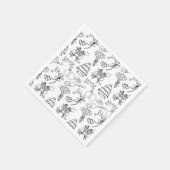 Anhängerin des Niedlichen Chic-Brautparty Serviette (Ecke)