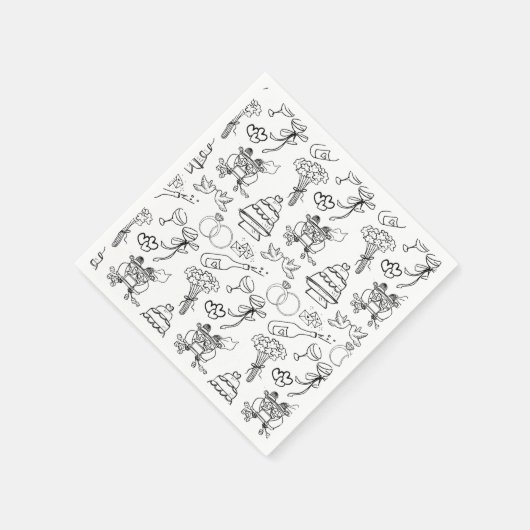 Anhängerin des Niedlichen Chic-Brautparty Serviette (Ecke)