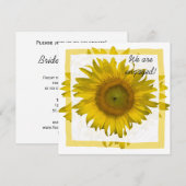 Anhängerin von Gelben Sonnenblumen Einladung (Vorne/Hinten)