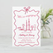 Anhängerin von Hand gezeichneter Würfel Einladung (Stehend Vorderseite)