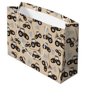 Anhängevorrichtung für LKW-Muster Große Geschenktüte (Rückseite Schrägansicht)