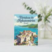 Anhatomirim Brasilien Postkarte (Stehend Vorderseite)