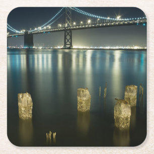 Anhäufungen entlang dem Embarcadero, San Francisc Rechteckiger Pappuntersetzer