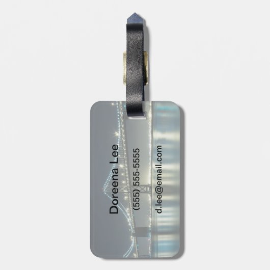 Anhäufungen entlang dem Embarcadero, San Francisco Gepäckanhänger (Rückseite vertikal)