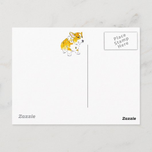 Anheben der Bar Corgi-Postkarte Postkarte (Rückseite)