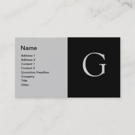 Anheben der "G"-Visitenkarte Visitenkarte