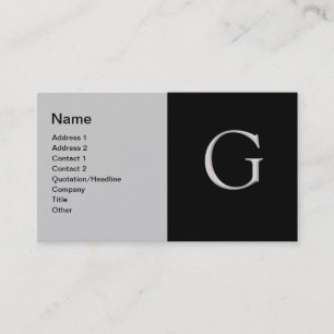 Anheben der "G"-Visitenkarte Visitenkarte
