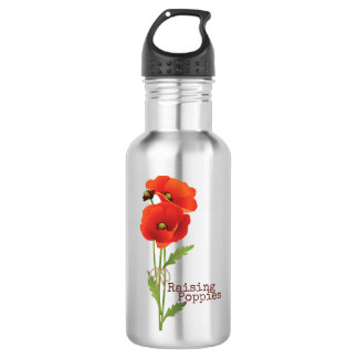 Anheben der Mohnblumen-Wasser-Flasche Edelstahlflasche