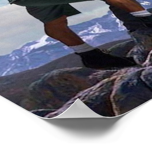 Anheben der Regenbogenflagge Poster (Ecke)