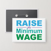 Anheben des Mindestlohns Button (Vorderseite/Rückseite)