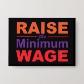 Anheben des Mindestlohns Button (Vorderseite)