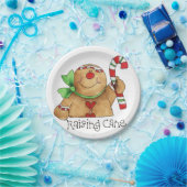 Anheben des Stock-Lebkuchen-Mann-Papptellers Pappteller (Party)