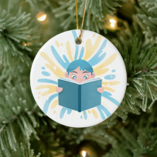 Anheben einer Leser-Keramik-Ornament Keramik Ornament