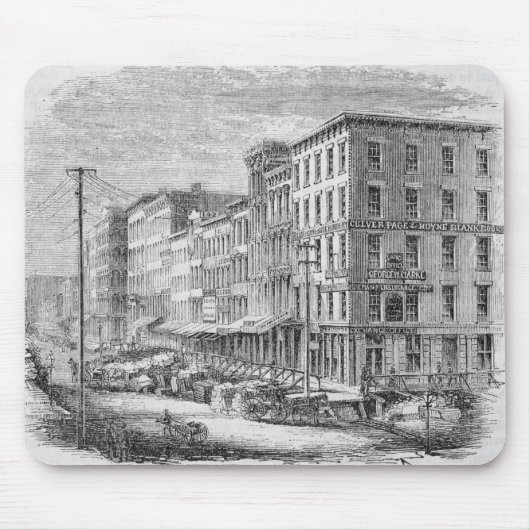 Anheben eines Blockes der Gebäude in Chicago Mousepad (Vorne)